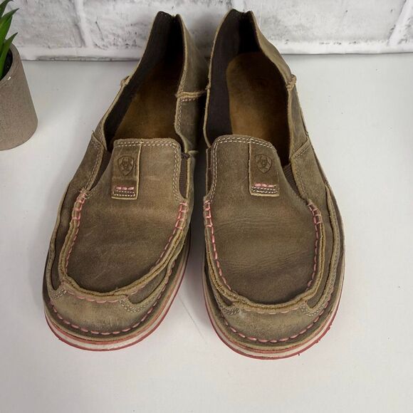 Ariat Cruiser Moccasins Brown Leather Size 9B Medium Width - Picture 9 of 16